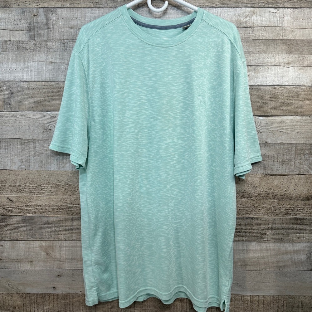 Tommy Bahama Mens Paradise Isles IslandZone Mint Green Aqua Marl T-Shirt XXL